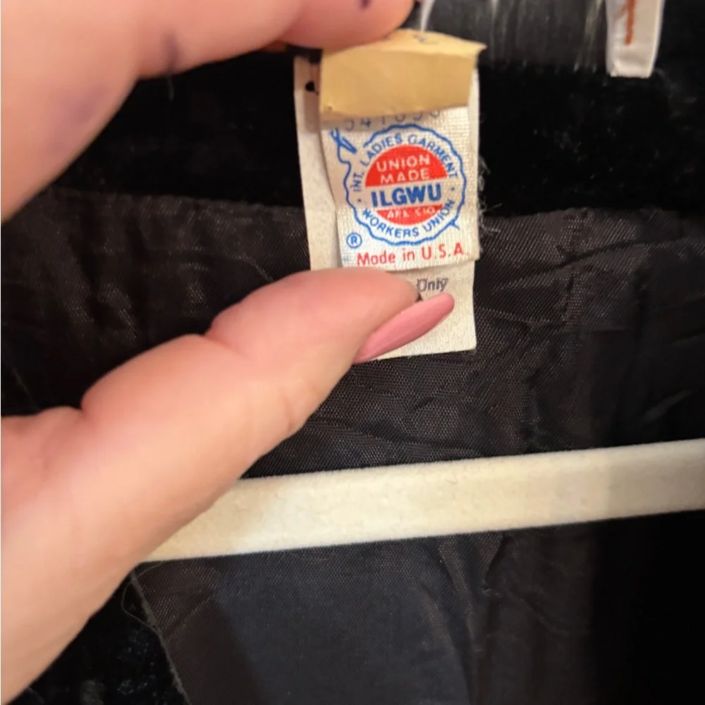 Anita Kantor Vintage Retro Black Velvet Jacket Women’s 12 Holiday Party Glam - Picture 6 of 7